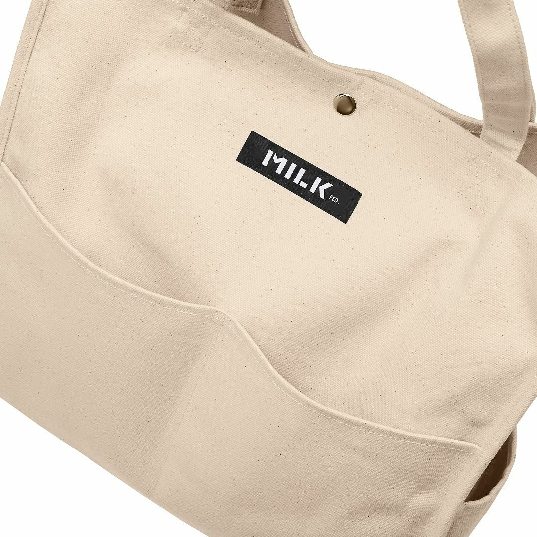 【色: ホワイト】[ミルクフェド] バッグ PIPING SQUARE TOTE レディースのバッグ(その他)の商品写真