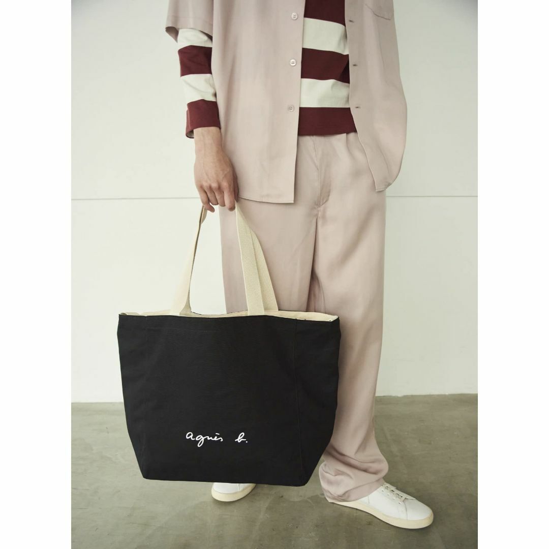 【色: ブラック】[アニエスべー] 2way ロゴ ビッグ トートバッグ (ユニ メンズのバッグ(その他)の商品写真