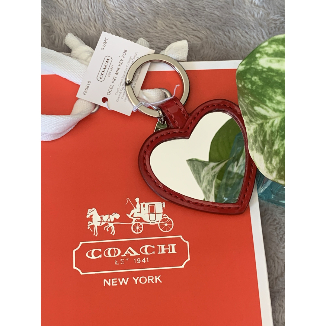 COACH(コーチ)の✨COACH ✨ハート型ミラーキーリング豹柄　　✨レオパード希少✨ レディースのファッション小物(キーホルダー)の商品写真