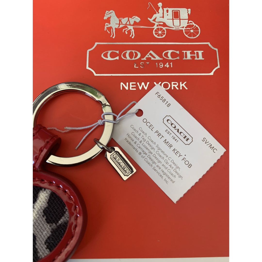 COACH(コーチ)の✨COACH ✨ハート型ミラーキーリング豹柄　　✨レオパード希少✨ レディースのファッション小物(キーホルダー)の商品写真