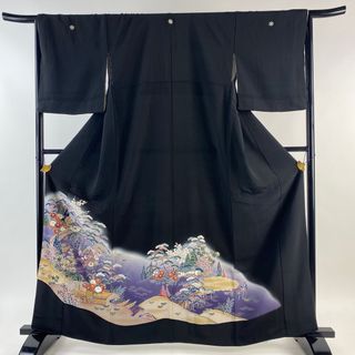 黒留袖 身丈163cm 裄丈66cm 正絹 優品 【中古】(着物)