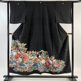 黒留袖 身丈151cm 裄丈63.5cm 正絹 秀品 【中古】(着物)