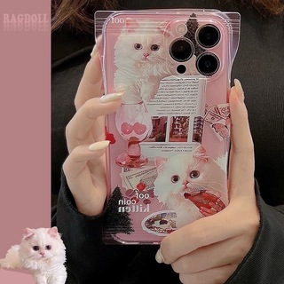 【早い者勝ち】スマホカバー　iPhone14promax  猫　ピンク　可愛い(iPhoneケース)