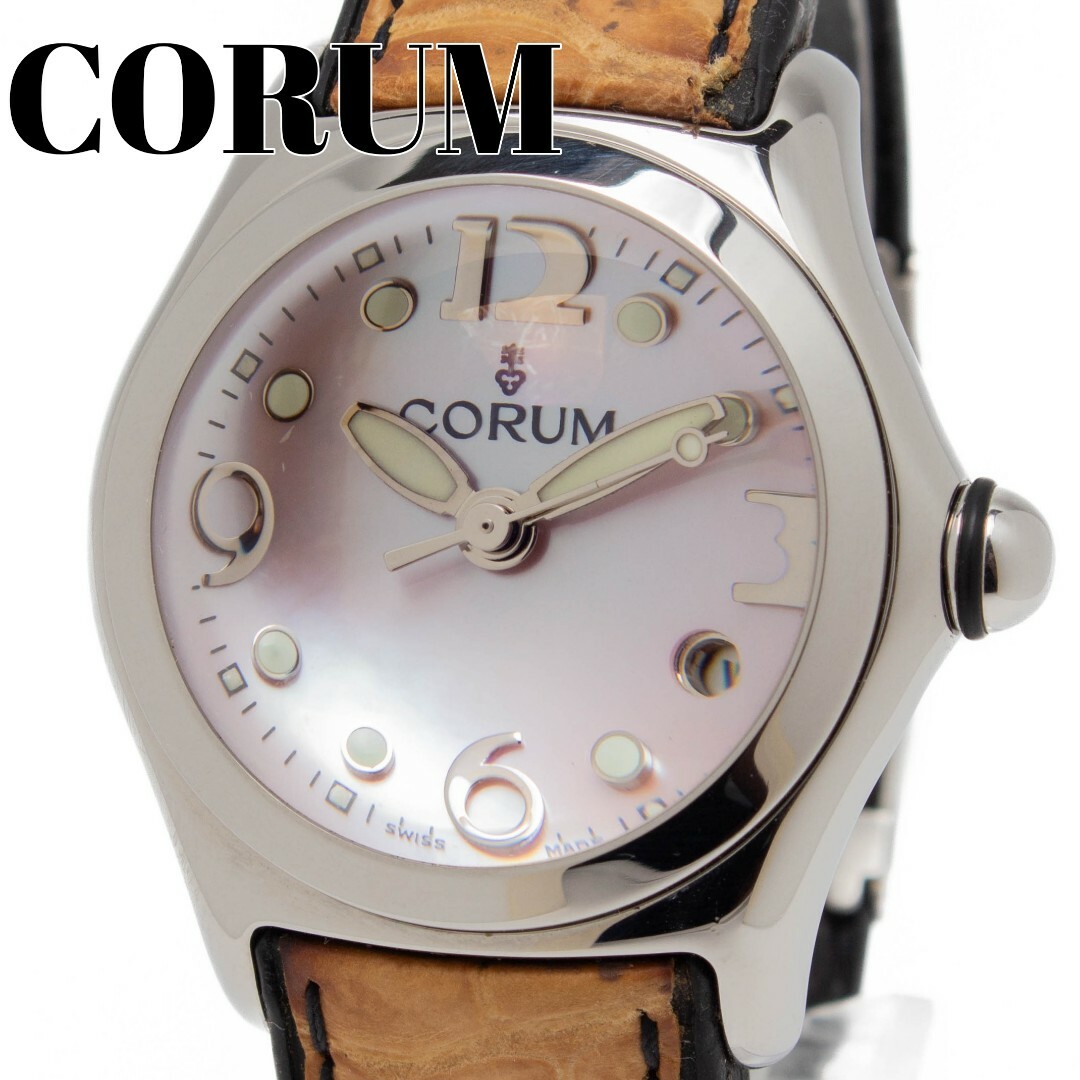 【良品】CORUM バブル 39.250.20 レディース腕時計 コルム ピンク