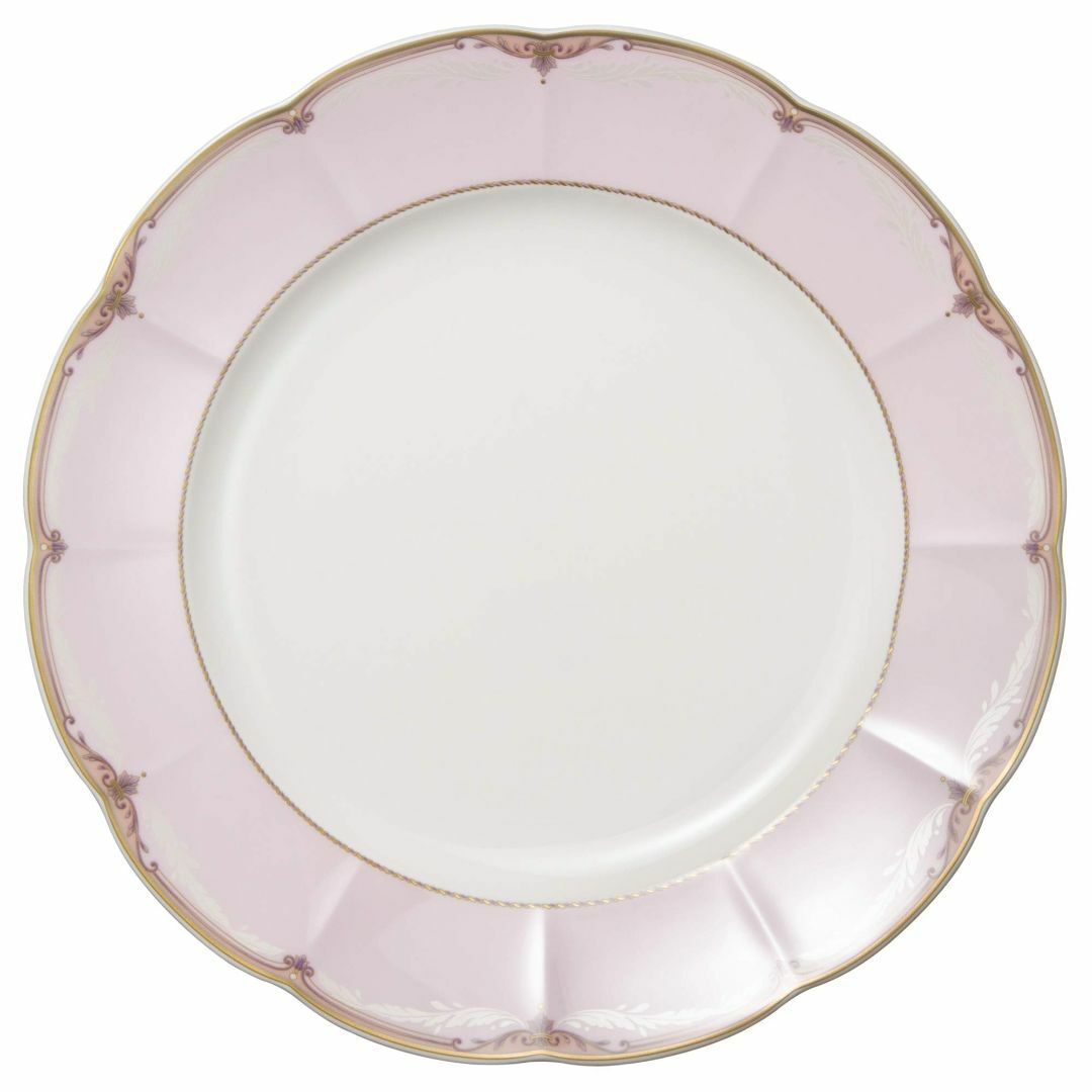 【色: ピンク】NARUMI(ナルミ) プレート 皿 ロータスピンクバンド 27 インテリア/住まい/日用品のキッチン/食器(食器)の商品写真