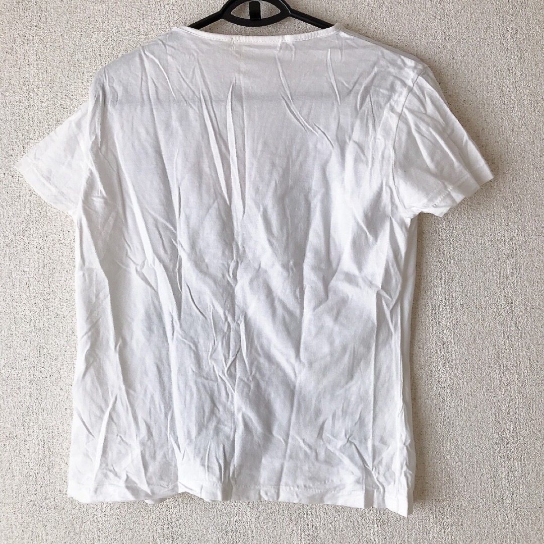 プリント Tシャツ マルチカラー 白　半袖　綿100% M レディースのトップス(Tシャツ(半袖/袖なし))の商品写真