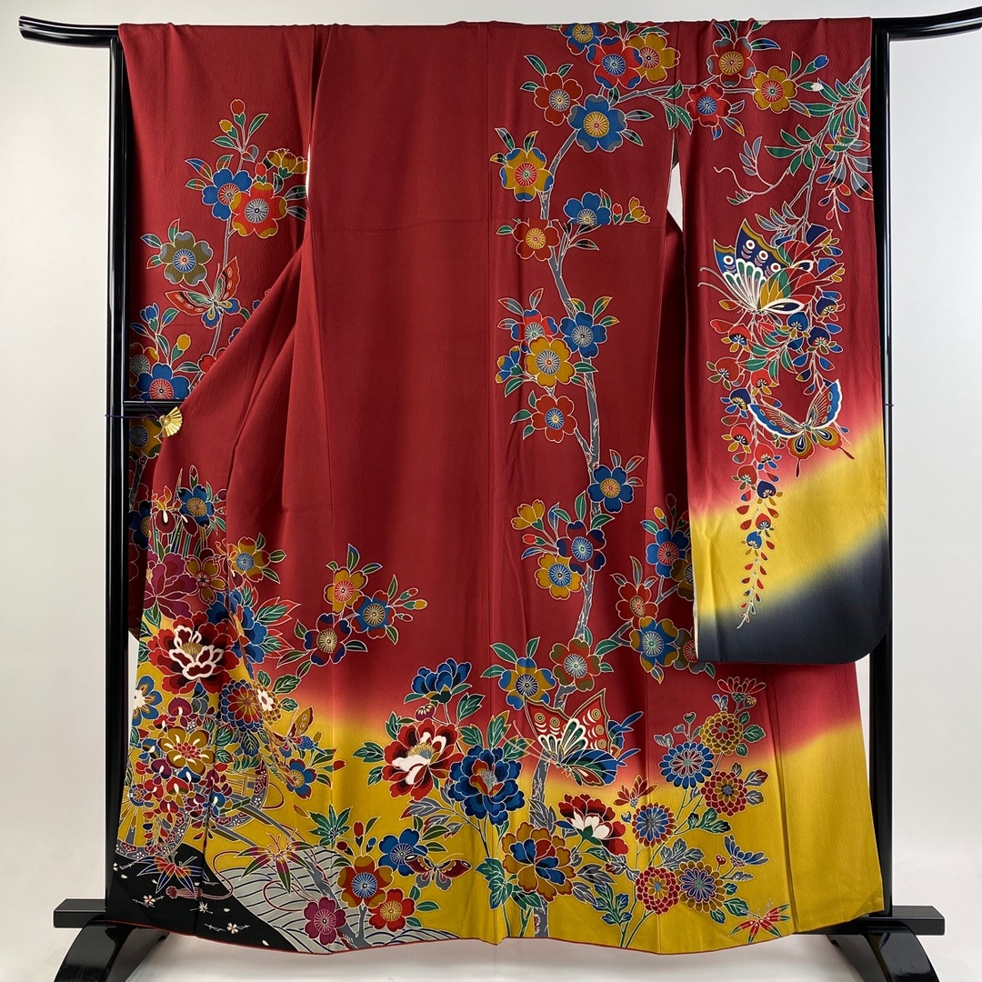 振袖 身丈158.5cm 裄丈68cm 正絹 美品 秀品 【中古】 レディースの水着/浴衣(着物)の商品写真