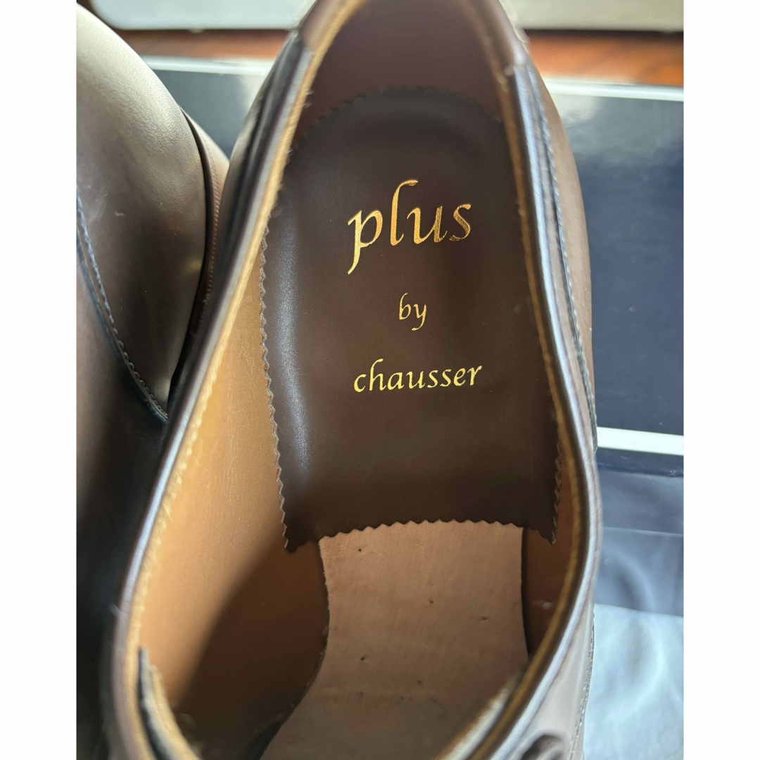 chausser(ショセ)のショセ　PC-5021 P-TOE 別注ベビーカーフCGY（レディース） レディースの靴/シューズ(ローファー/革靴)の商品写真