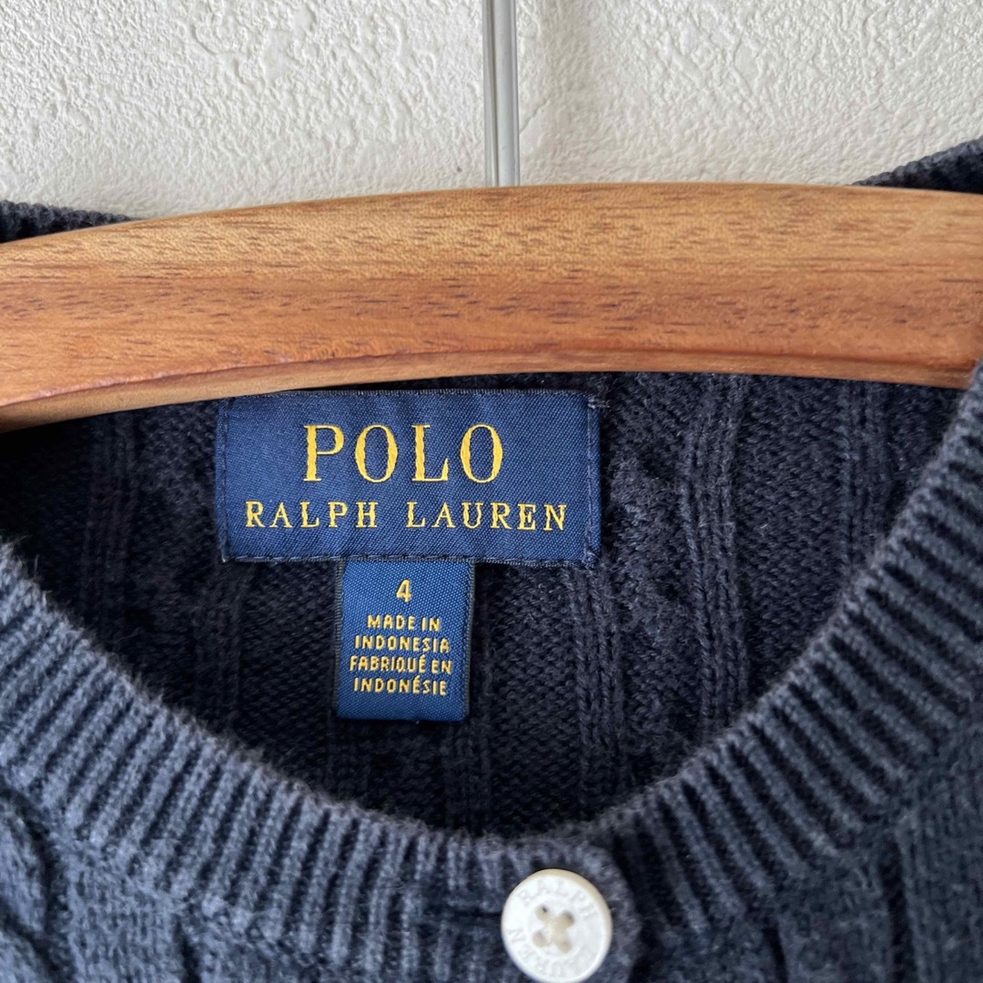 POLO RALPH LAUREN(ポロラルフローレン)のポロラルフローレンニットカーディガン4 キッズ/ベビー/マタニティのキッズ服女の子用(90cm~)(カーディガン)の商品写真