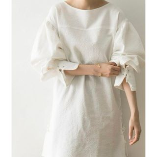 バイマレーネビルガー(BY MALENE BIRGER)の未着用 BY MALENE BIRGER  ギャザーリボン ブラウス 46200(シャツ/ブラウス(長袖/七分))