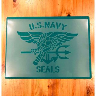 No.217 送料込　ステンシルシートU.S.NAVY SEALS ネイビー(各種パーツ)