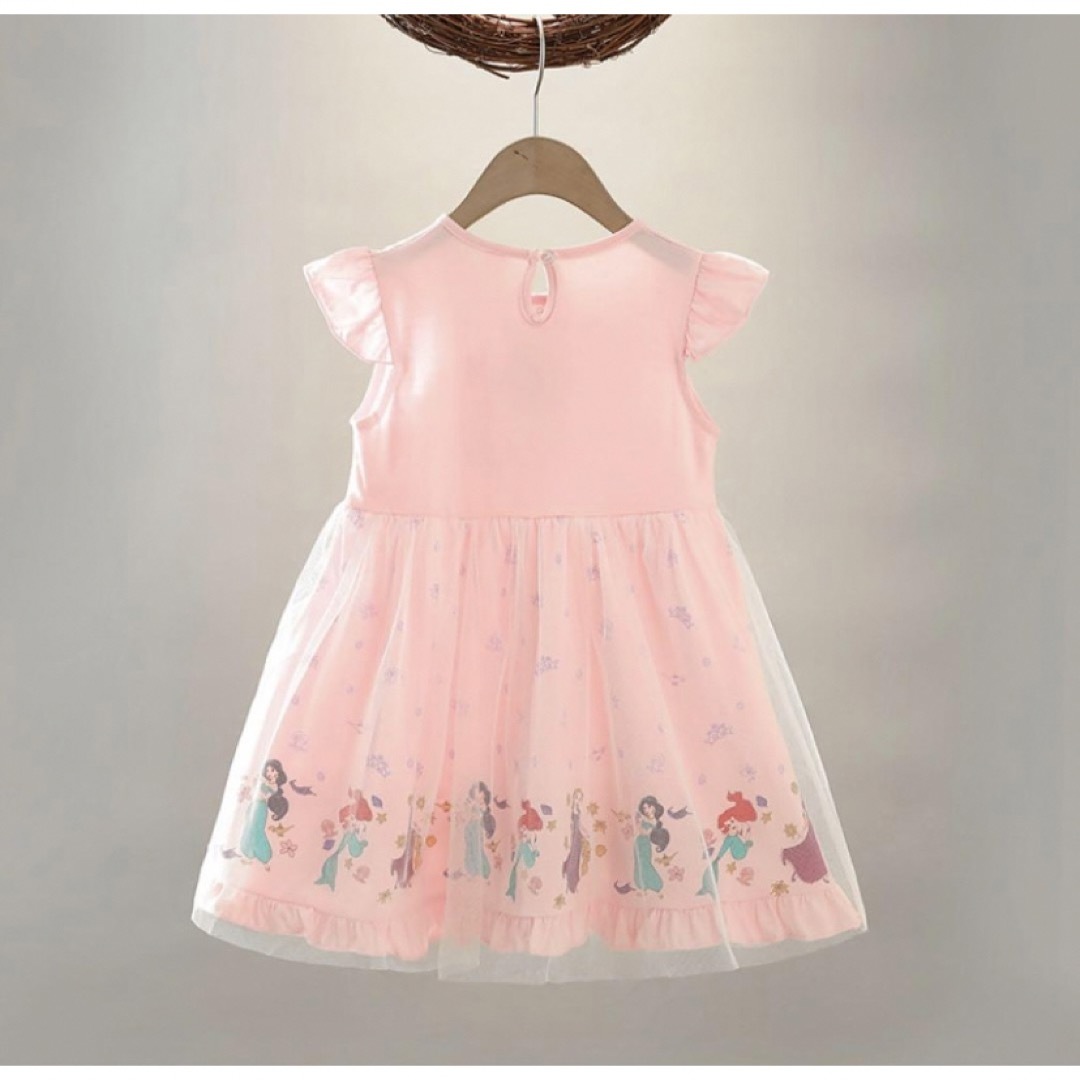 女の子可愛いドレス　ガールズスカート　キッズワンピース  110ピンク キッズ/ベビー/マタニティのキッズ服女の子用(90cm~)(ドレス/フォーマル)の商品写真