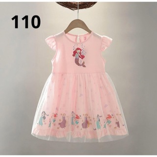 女の子可愛いドレス　ガールズスカート　キッズワンピース  110ピンク(ドレス/フォーマル)