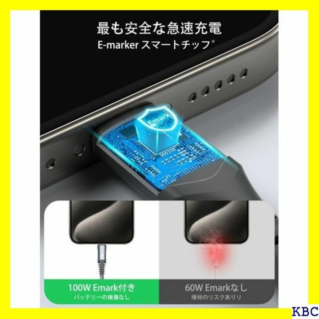 ☆ USB C-Cケーブル 2m/2本セットPD急速充電1 C機種対応 灰 85 スマホ/家電/カメラのスマホ/家電/カメラ その他(その他)の商品写真