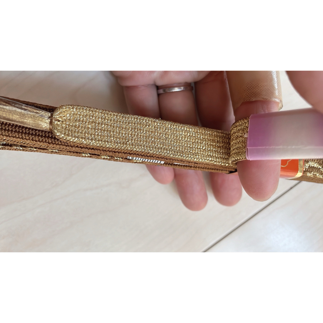 フォーマル　帯締め　金糸　絹 レディースの水着/浴衣(和装小物)の商品写真