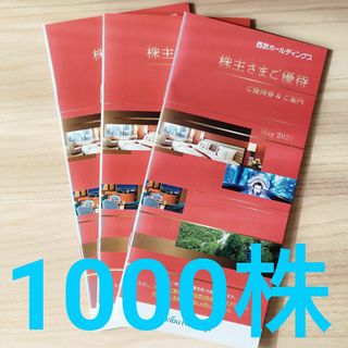 西武ホールディングス　株主優待券3冊（1000株分）■株主さまご優待＆ご案内(遊園地/テーマパーク)