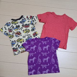 ニシマツヤ(西松屋)のトップス　90　ベビー　半袖　Tシャツ　男の子　車　動物(Tシャツ/カットソー)