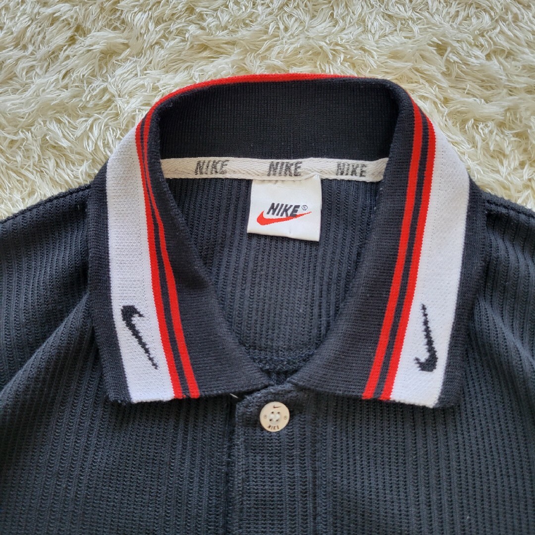 NIKE(ナイキ)の【希少名品90S】XL ～2XL 　ナイキ　コットンニット　ポロシャツ　刺繍 メンズのトップス(ポロシャツ)の商品写真