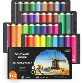 色鉛筆 172色 油性色鉛筆 カラーペンセット 大人の塗り絵 メタリック色