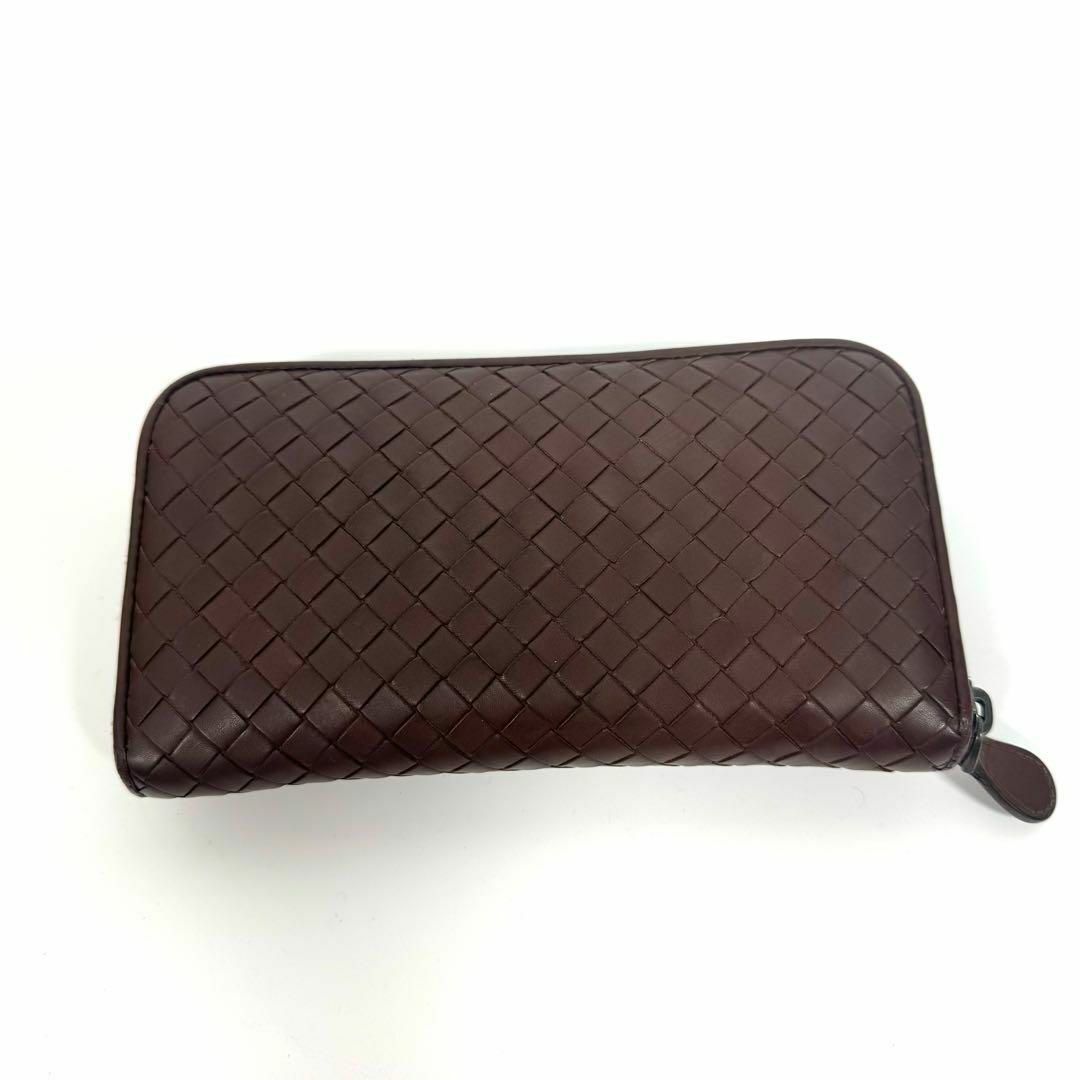 Bottega Veneta(ボッテガヴェネタ)のボッテガヴェネタ 長財布 ラウンドファスナー イントレチャート ブラウン 本革 メンズのファッション小物(長財布)の商品写真