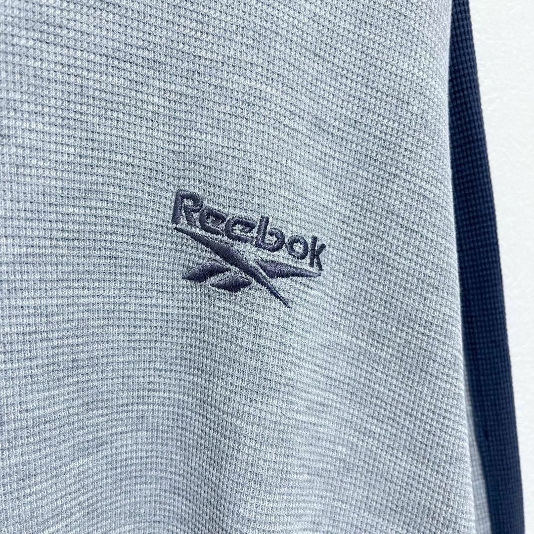 Reebok(リーボック)のリーボック パーカー 90s 古着 L ワンポイントロゴ 無地 グレーa14 メンズのトップス(パーカー)の商品写真