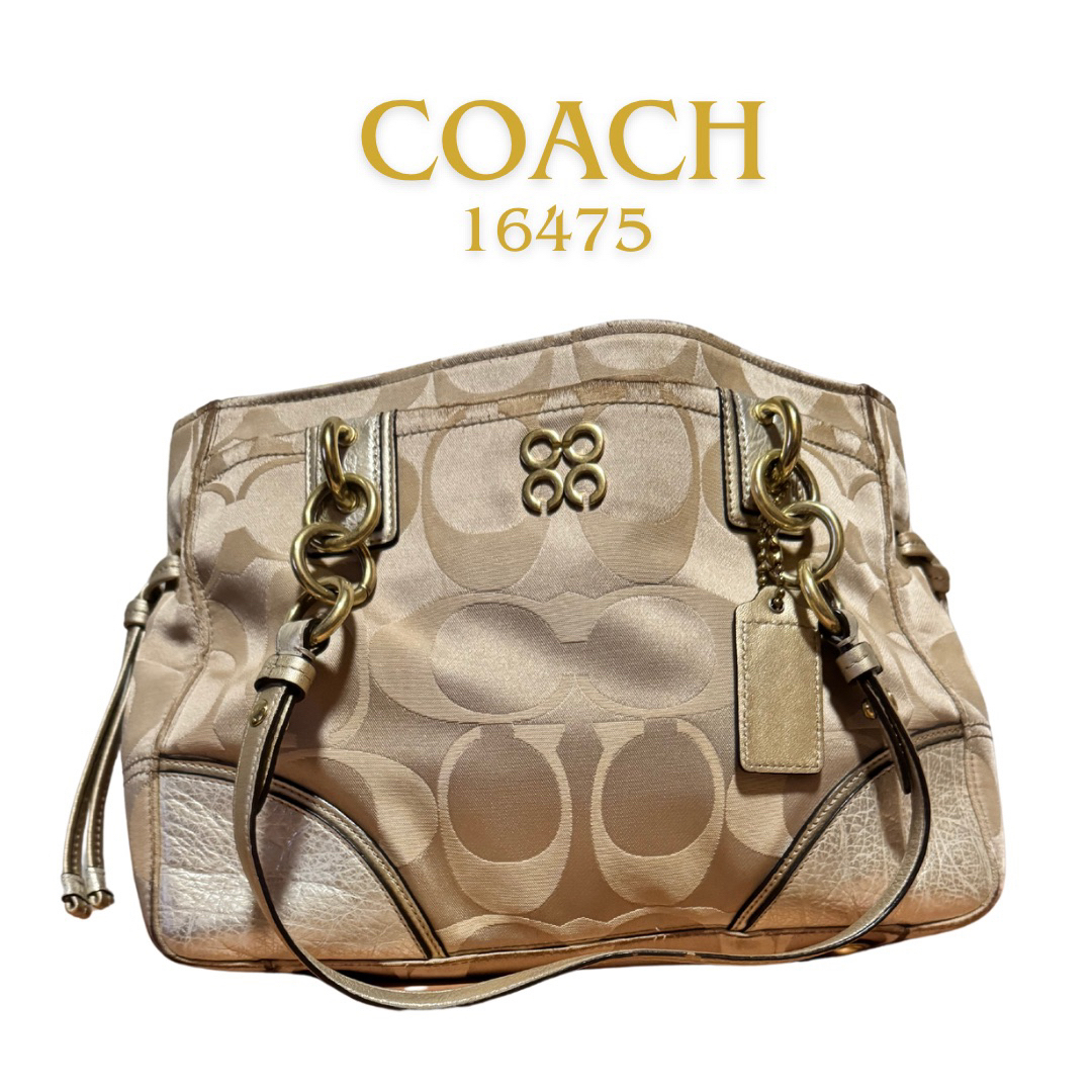 COACH(コーチ)のCOACH シグネチャー サティーン キャリーオールトートバッグ レディースのバッグ(トートバッグ)の商品写真