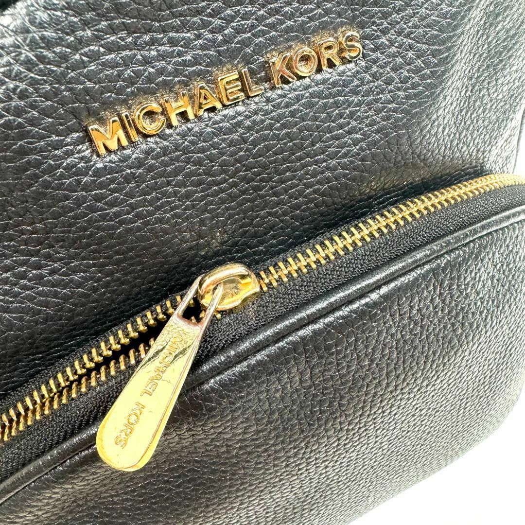 Michael Kors(マイケルコース)の美品 マイケルコース MICHAEL KORS リュックサック シボ革 ブラック レディースのバッグ(リュック/バックパック)の商品写真