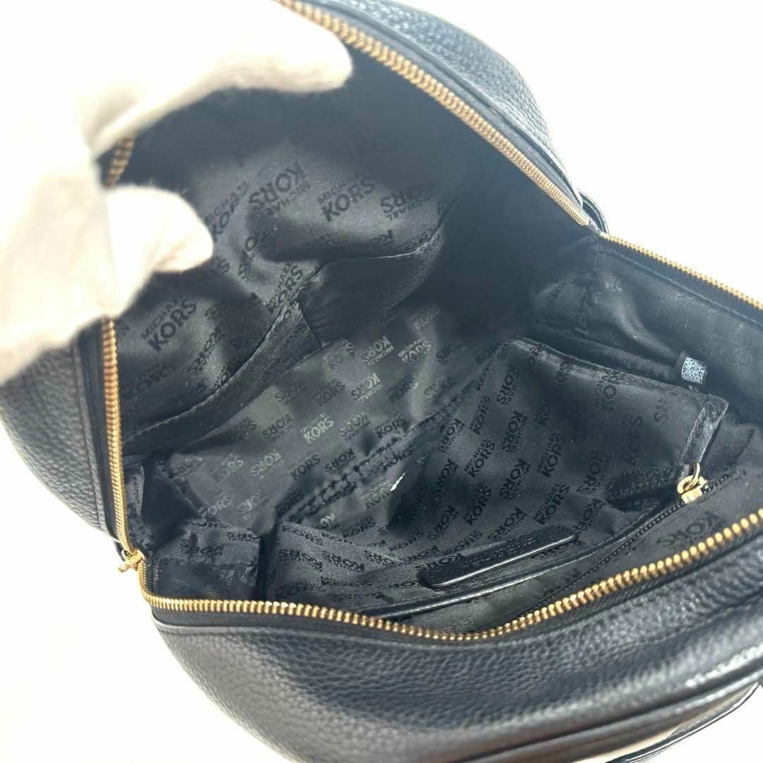 Michael Kors(マイケルコース)の美品 マイケルコース MICHAEL KORS リュックサック シボ革 ブラック レディースのバッグ(リュック/バックパック)の商品写真