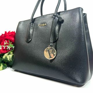 フルラ(Furla)のフルラ FURLA テッサ スモール ハンドバッグ サフィアーノレザー ブラック(ハンドバッグ)