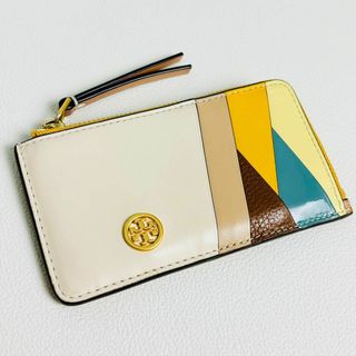 【美品 希少】トリーバーチ カードケース コインケース マルチカラー レザー