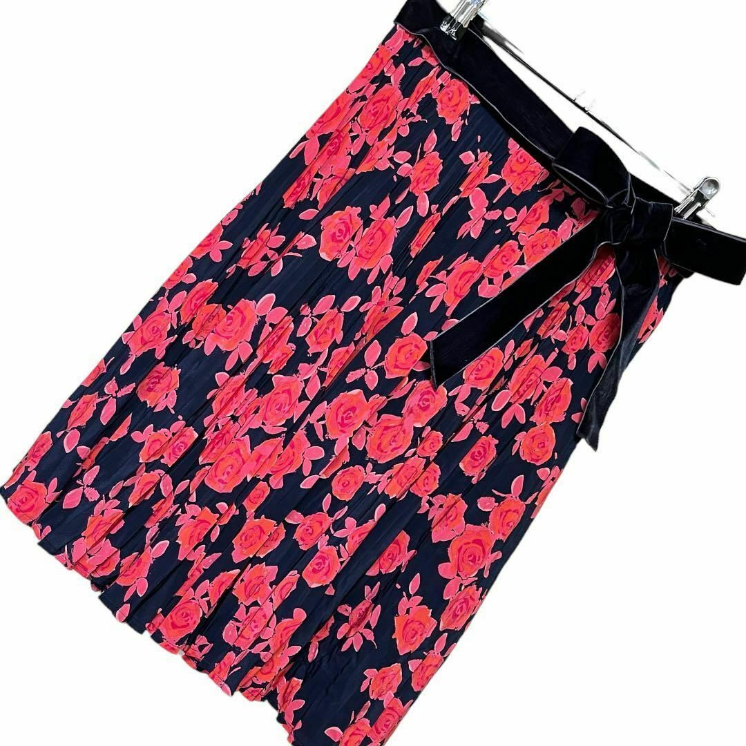 Tory Burch(トリーバーチ)のTORY BURCH トリーバーチ スカート 花柄 シルク 100%プリーツ レディースのスカート(ひざ丈スカート)の商品写真