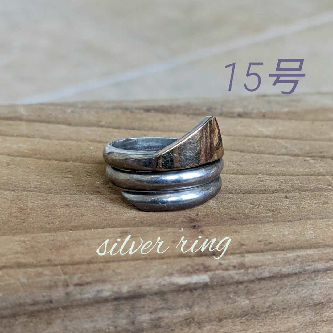 silver ring☆シルバーリング♪ヴィンテージ♪K10♪デザイン♪約15号 メンズのアクセサリー(リング(指輪))の商品写真