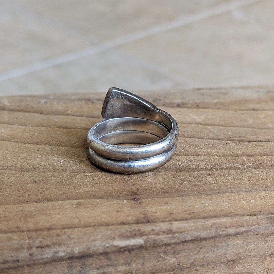 silver ring☆シルバーリング♪ヴィンテージ♪K10♪デザイン♪約15号 メンズのアクセサリー(リング(指輪))の商品写真