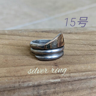 silver ring☆シルバーリング♪ヴィンテージ♪K10♪デザイン♪約15号(リング(指輪))
