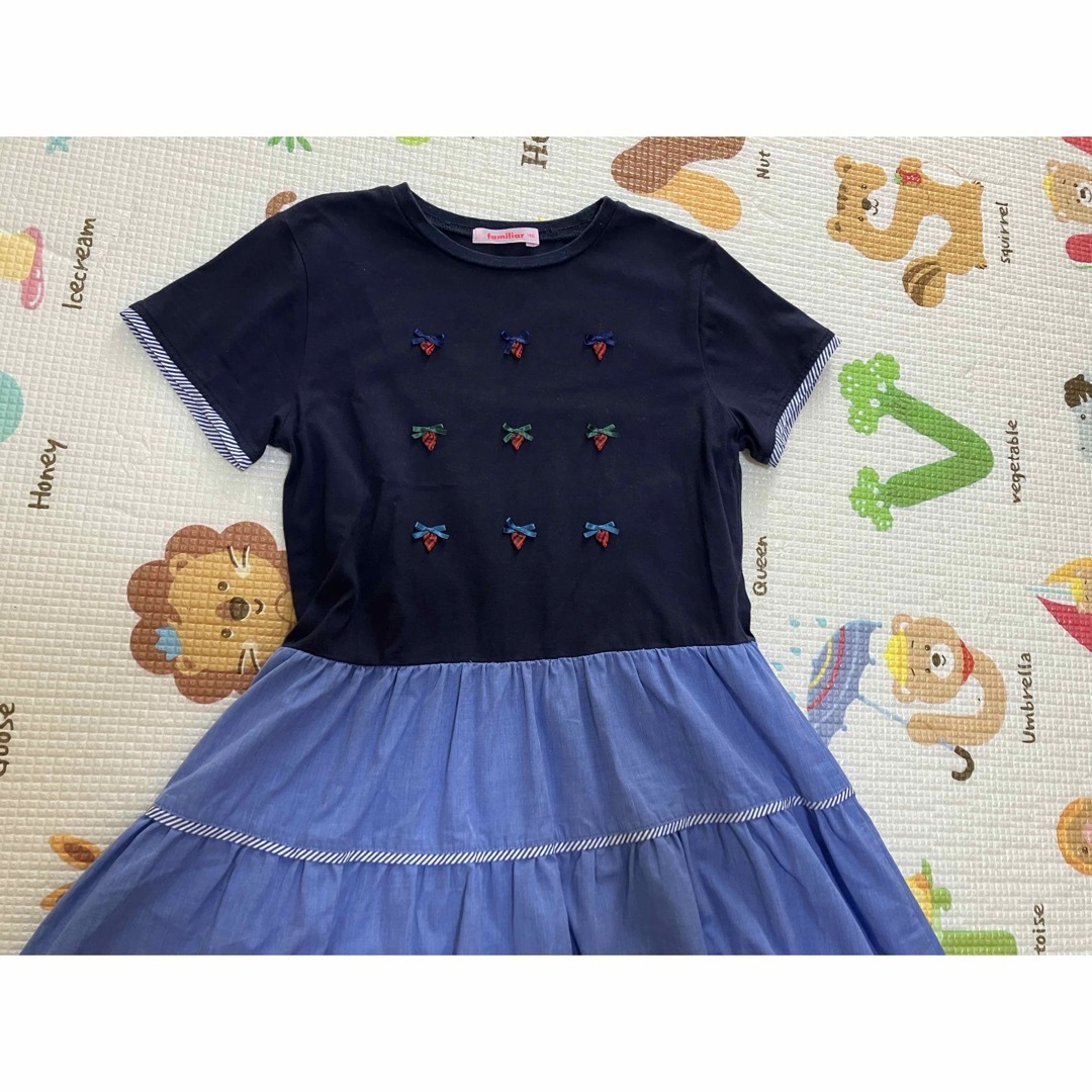 familiar(ファミリア)のファミリア　いちごワンピース　美品 キッズ/ベビー/マタニティのキッズ服女の子用(90cm~)(ワンピース)の商品写真