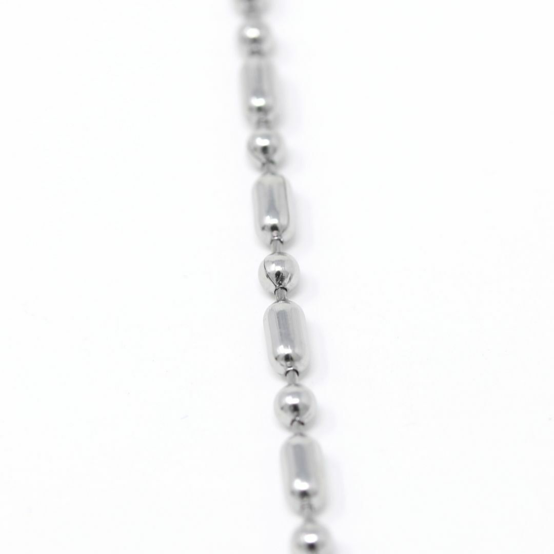 サージカルステンレス製 変形ボールチェーンネックレス(幅1.5mm) ※長さ自由 レディースのアクセサリー(ネックレス)の商品写真