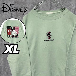 ディズニー(Disney)のディズニー ミニーマウス スウェット 刺繍 バックプリント ビッグシルエット(トレーナー/スウェット)