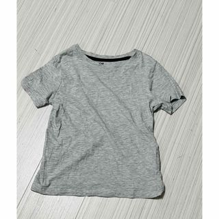 エイチアンドエム(H&M)のH&M キッズ　Tシャツ　122/128 6〜8 無地　グレー(Tシャツ/カットソー)