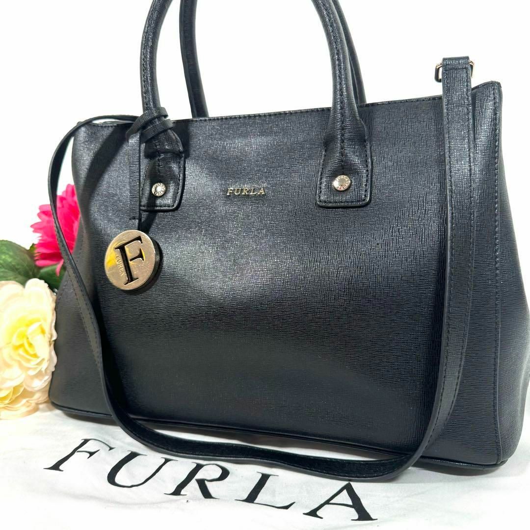 Furla(フルラ)のフルラ FURLA リンダ 2way ショルダーバッグ  A4可 通勤通学 黒 レディースのバッグ(ショルダーバッグ)の商品写真
