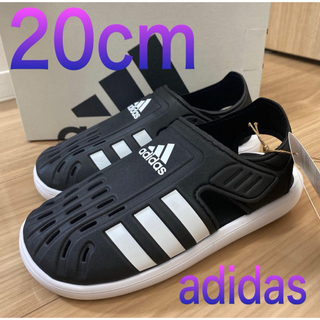 adidas - 新品タグ付き20cm アディダス　サンダル　adidas 黒