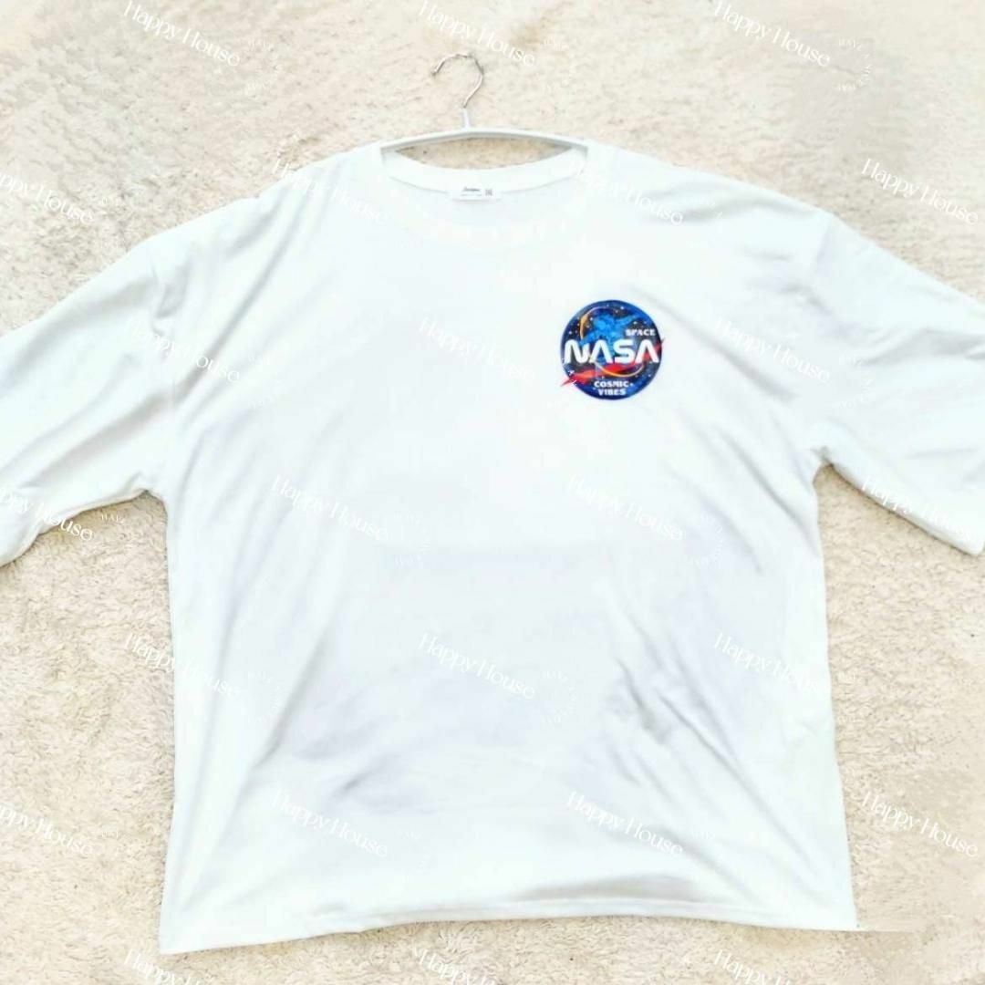 ◎【大人気】メンズ　NASATシャツ　白　6XL　オーバーサイズ　バックプリント メンズのトップス(Tシャツ/カットソー(半袖/袖なし))の商品写真