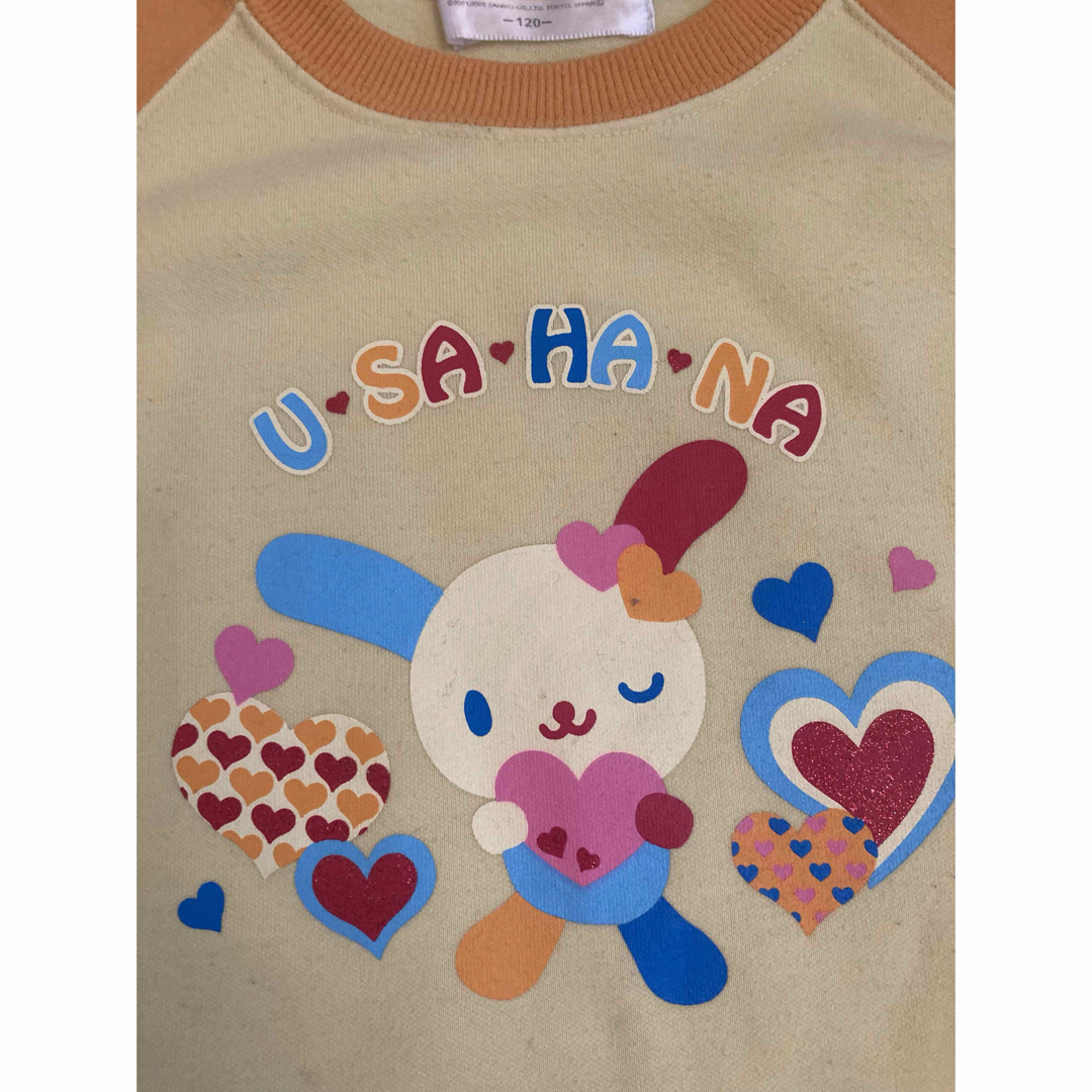 サンリオ(サンリオ)のusahana トレーナー キッズ/ベビー/マタニティのキッズ服男の子用(90cm~)(Tシャツ/カットソー)の商品写真