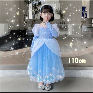 プリンセス ドレス シンデレラ キッズ お姫様 110cm(ドレス/フォーマル)