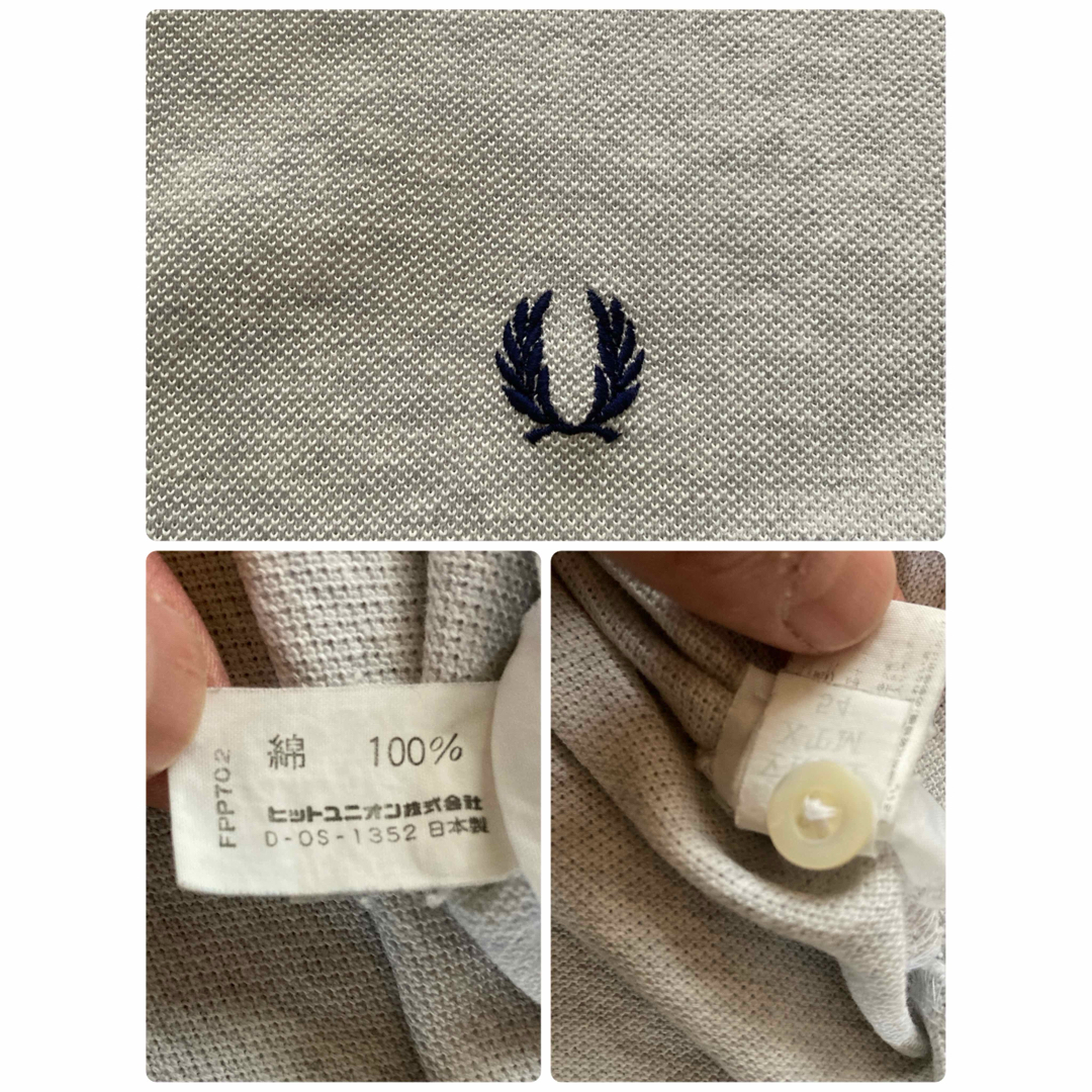 FRED PERRY(フレッドペリー)のFRED PERRY ヒットユニオン社製 刺繍ロゴ  半袖 鹿の子ポロシャツ メンズのトップス(ポロシャツ)の商品写真