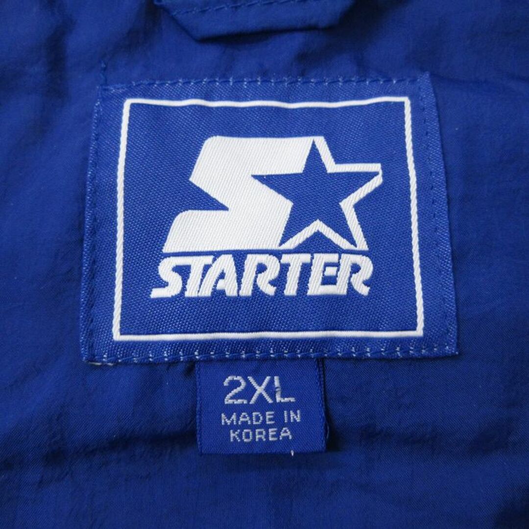 STARTER(スターター)のXL★古着 スターター STARTER 長袖 ナイロン ジャケット メンズ 00年代 00s 大きいサイズ 青 ブルー 【spe】 24may14 中古 アウター ウインドブレーカー メンズのジャケット/アウター(ダッフルコート)の商品写真