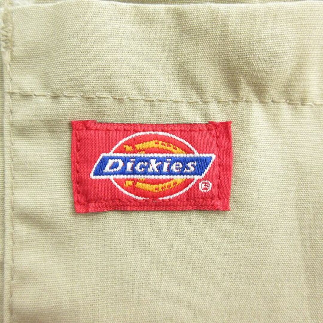 Dickies(ディッキーズ)のW45★古着 ディッキーズ Dickies 半袖 ワーク ツナギ メンズ 90年代 90s 大きいサイズ タロン ベージュ カーキ 24may14 中古 オールインワン ボトムス その他のその他(その他)の商品写真