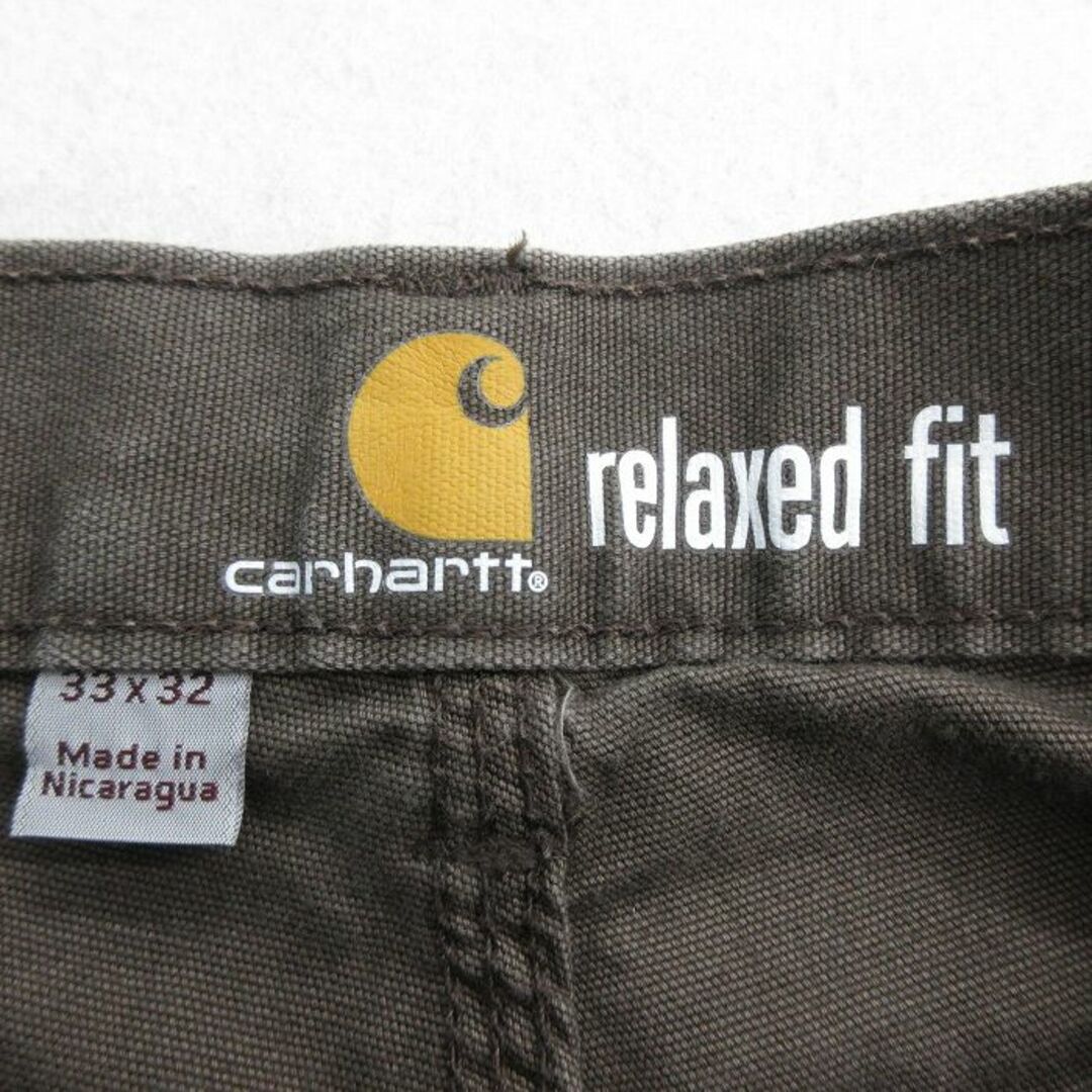 Charhartt WIP(カーハートダブリューアイピー)のW33★古着 カーハート Carhartt パンツ メンズ ダック地 濃グレー系 24may14 中古 ボトムス ロング メンズのパンツ(ワークパンツ/カーゴパンツ)の商品写真