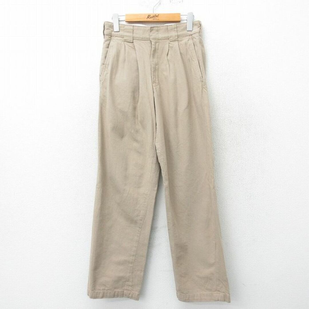 Dickies(ディッキーズ)のW30★古着 ディッキーズ Dickies ワーク パンツ メンズ ベージュ カーキ 24may14 中古 ボトムス ロング メンズのパンツ(ワークパンツ/カーゴパンツ)の商品写真