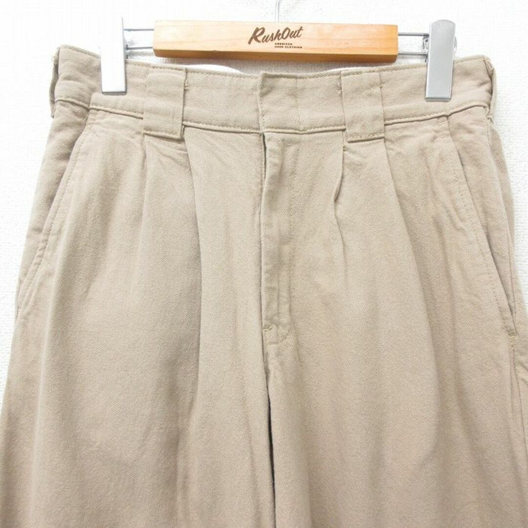 Dickies(ディッキーズ)のW30★古着 ディッキーズ Dickies ワーク パンツ メンズ ベージュ カーキ 24may14 中古 ボトムス ロング メンズのパンツ(ワークパンツ/カーゴパンツ)の商品写真