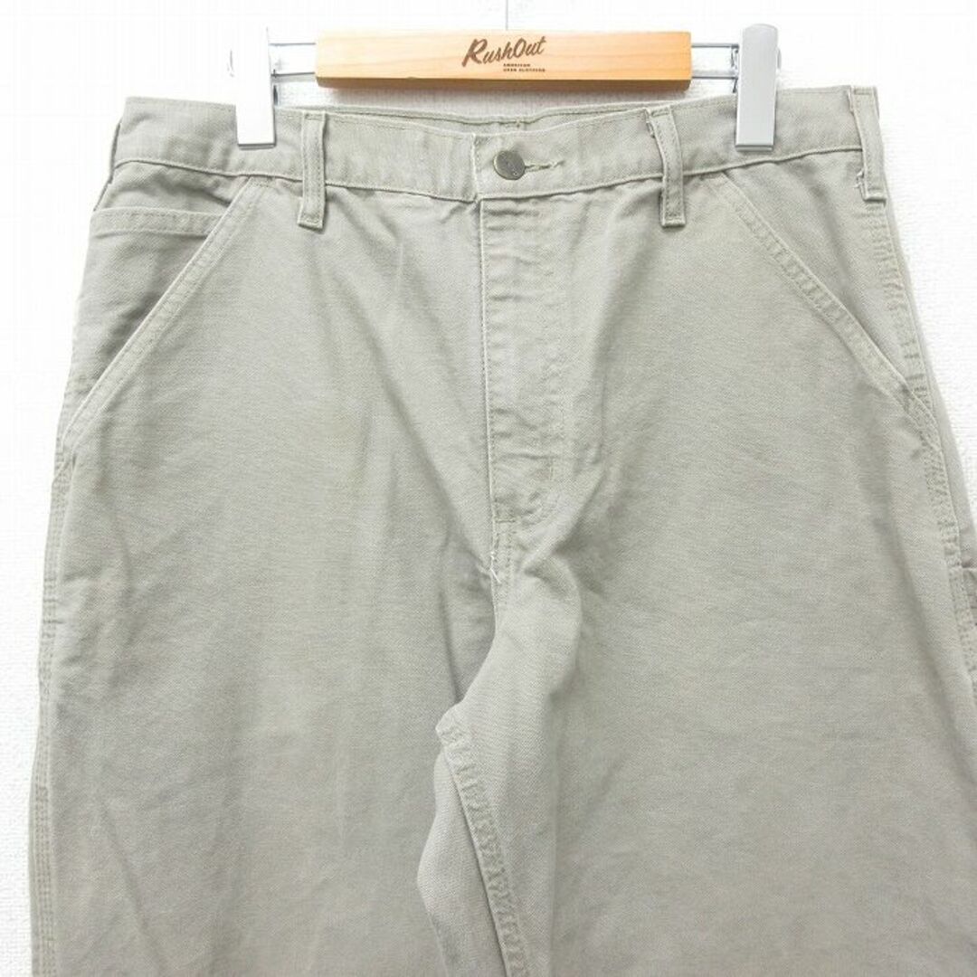 Charhartt WIP(カーハートダブリューアイピー)のW32★古着 カーハート Carhartt ペインター パンツ メンズ ダック地 コットン 薄ベージュ カーキ 24may14 中古 ボトムス ロング メンズのパンツ(ワークパンツ/カーゴパンツ)の商品写真